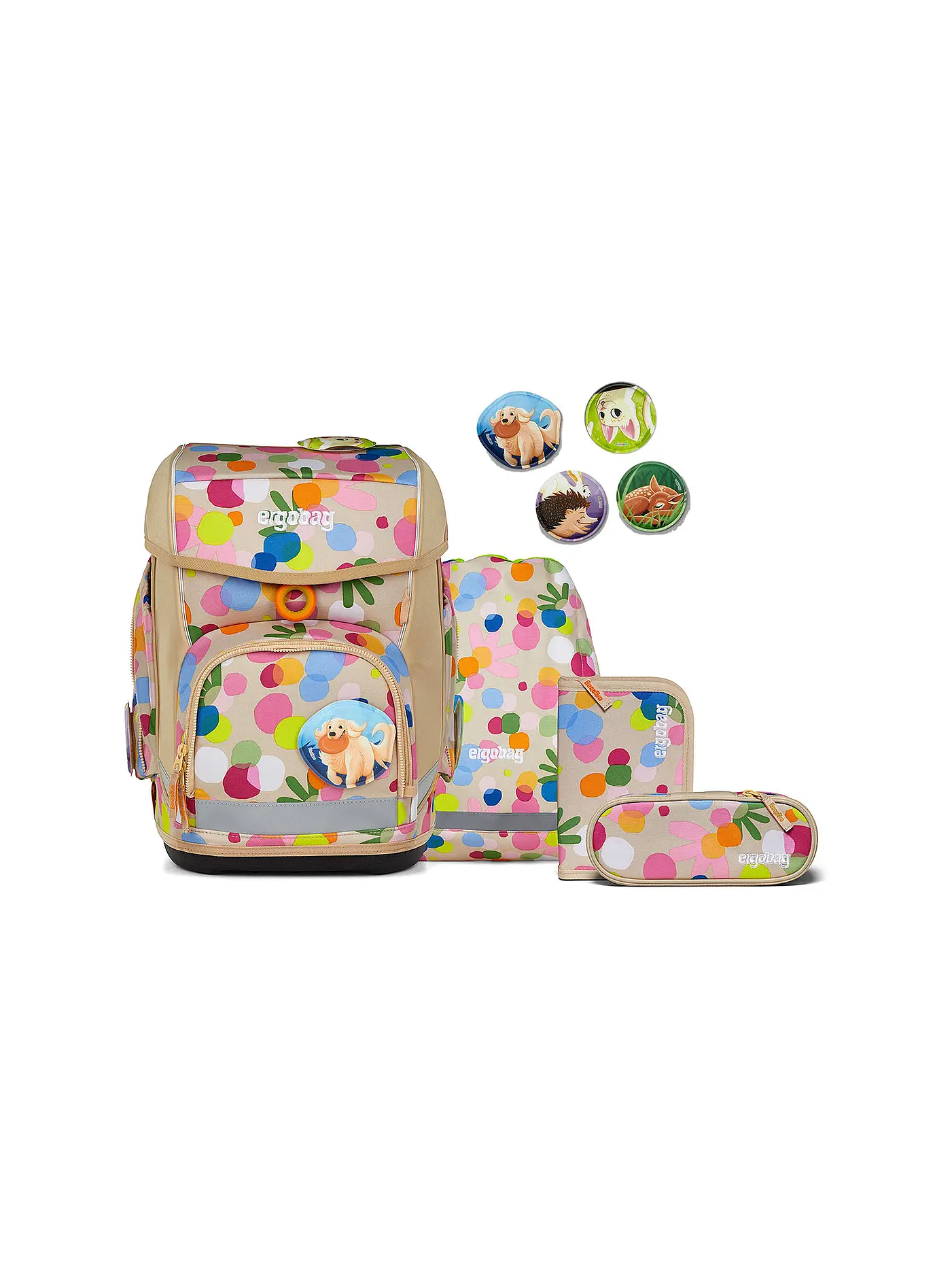 ERGOBAG | Schultasche Set 5tlg CUBO Flower PowBär | 
